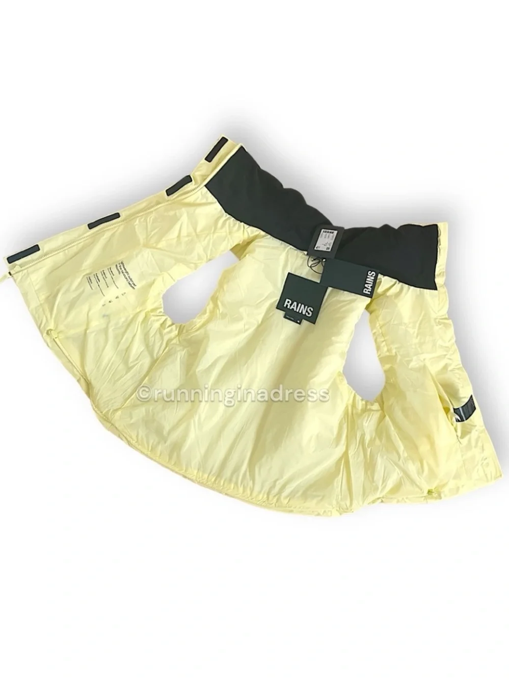 RAINS Loop Vest Straw Yellow Waterproof Puffer Insulated Gilet Unisex Medium M